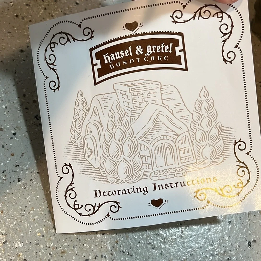 WILLIAMS SONOMA NORDICWARE HANSEL & GRETEL BUNDT PAN INSTRUCTION BOOKLET IN BOX